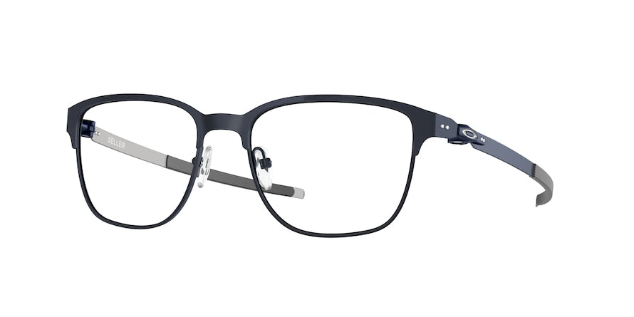 Oakley Optical SELLER OX3248 Square Eyeglasses  324803-POWDER MATTE DARK NAVY 54-18-140 - Color Map blue