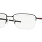 Oakley Optical GAUGE 3.2 BLADE OX5128 Square Eyeglasses  512804-POLISHED BLACK 54-18-137 - Color Map black