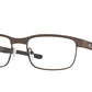 Oakley Optical SURFACE PLATE OX5132 Square Eyeglasses  513202-PEWTER 56-18-140 - Color Map silver