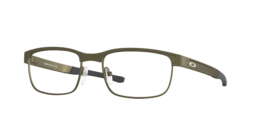 Oakley Optical SURFACE PLATE OX5132 Square Eyeglasses  513210-SATIN OLIVE 56-18-140 - Color Map green