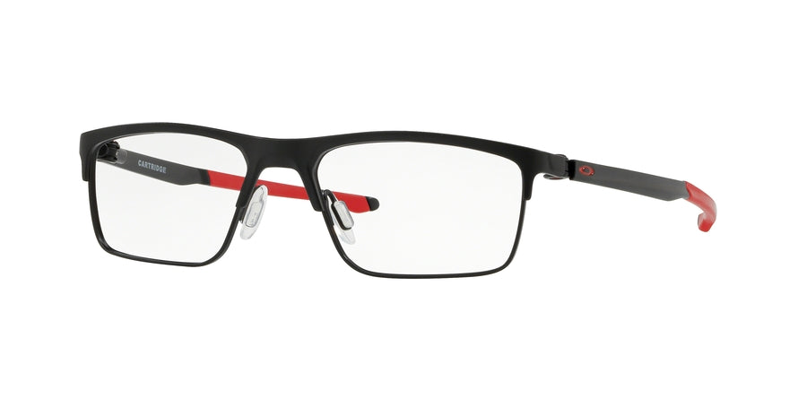 Oakley Optical CARTRIDGE OX5137 Rectangle Eyeglasses  513704-SATIN BLACK 54-17-137 - Color Map black