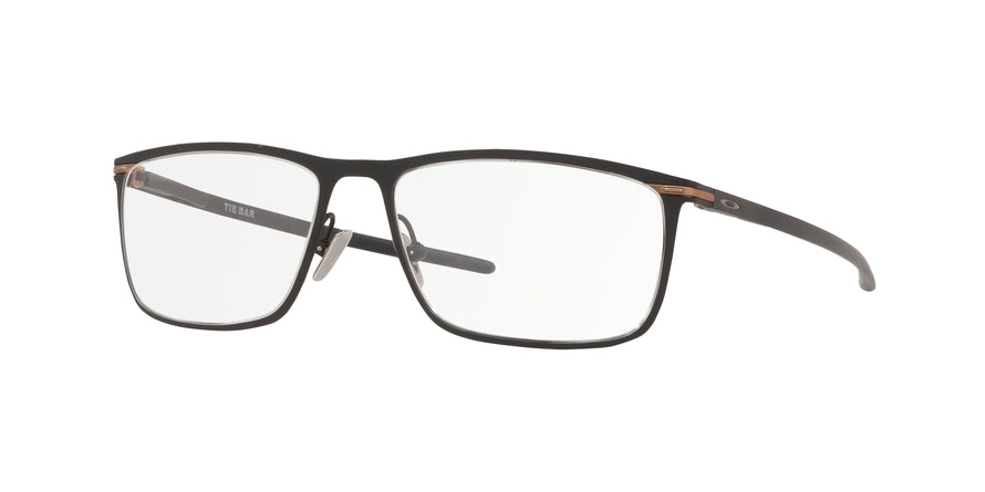 Oakley Optical TIE BAR OX5138 Rectangle Eyeglasses  513801-SATIN BLACK 55-16-135 - Color Map black
