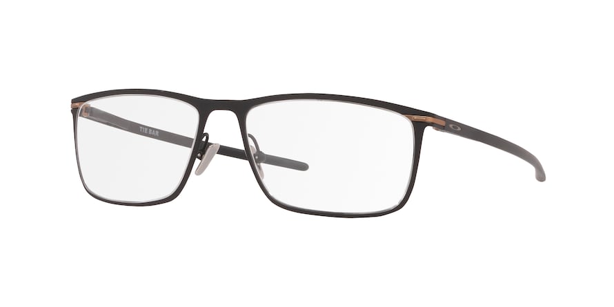 Oakley Optical TIE BAR OX5138 Rectangle Eyeglasses  513801-SATIN BLACK 57-16-141 - Color Map black