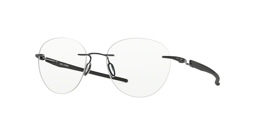 Oakley Optical DRILL PRESS OX5143 Round Eyeglasses  514301-SATIN BLACK 51-18-137 - Color Map black