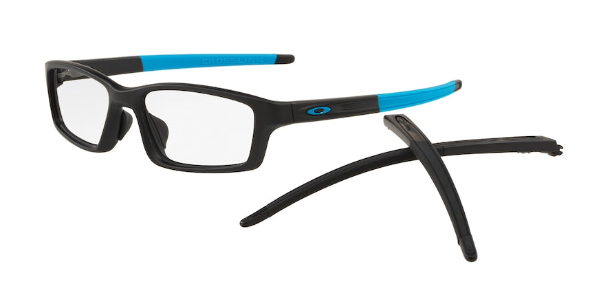 Oakley Optical CROSSLINK PITCH (A) OX8041 Rectangle Eyeglasses  804101-SATIN BLACK 56-17-135 - Color Map black