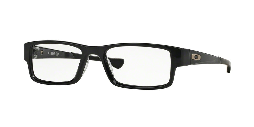 Oakley Optical AIRDROP OX8046 Rectangle Eyeglasses  804602-BLACK INK 57-18-143 - Color Map black