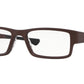 Oakley Optical AIRDROP OX8046 Rectangle Eyeglasses  804611-SATIN CORTEN 57-18-143 - Color Map brown