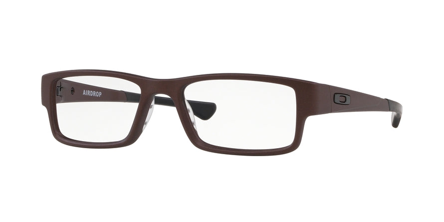 Oakley Optical AIRDROP OX8046 Rectangle Eyeglasses  804611-SATIN CORTEN 57-18-143 - Color Map brown