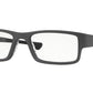 Oakley Optical AIRDROP OX8046 Rectangle Eyeglasses  804613-SATIN LIGHT STEEL 57-18-143 - Color Map silver
