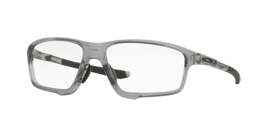 Oakley Optical CROSSLINK ZERO (A) OX8080 Square Eyeglasses  808004-POLISHED GREY SHADOW 58-16-138 - Color Map grey
