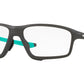 Oakley Optical CROSSLINK ZERO (A) OX8080 Square Eyeglasses  808009-SATIN LIGHT STEEL 58-16-138 - Color Map grey