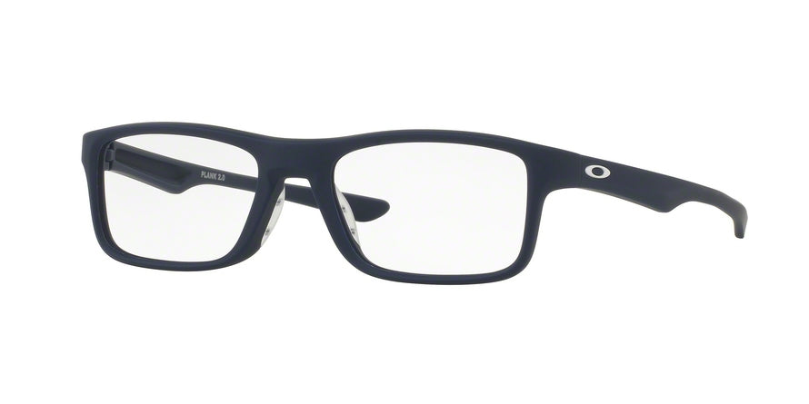 Oakley Optical PLANK 2.0 OX8081 Rectangle Eyeglasses  808103-SOFTCOAT UNIVERSAL BLUE 53-18-139 - Color Map blue