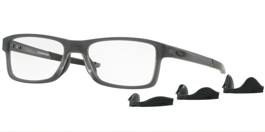 Oakley Optical CHAMFER MNP OX8089 Rectangle Eyeglasses  808903-SATIN GREY SMOKE 54-17-140 - Color Map grey