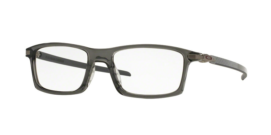 Oakley Optical PITCHMAN CARBON OX8092 Rectangle Eyeglasses  809203-GREY SMOKE 55-18-138 - Color Map grey