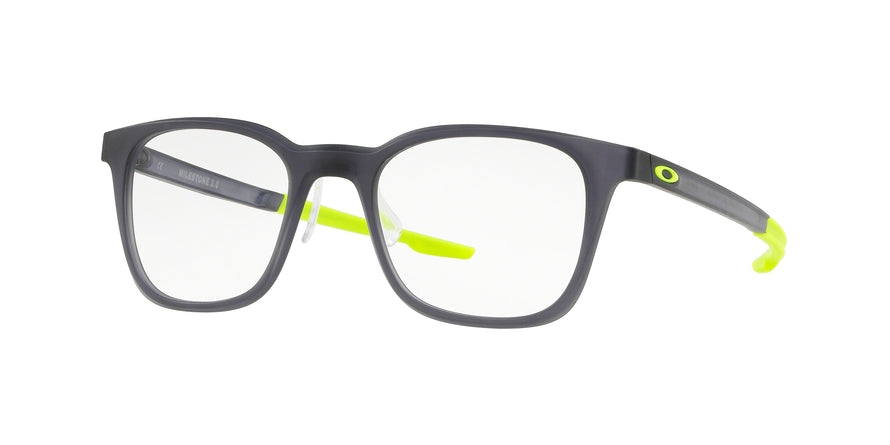 Oakley Optical MILESTONE 3.0 OX8093 Round Eyeglasses  809306-SATIN GREY SMOKE 49-19-141 - Color Map grey
