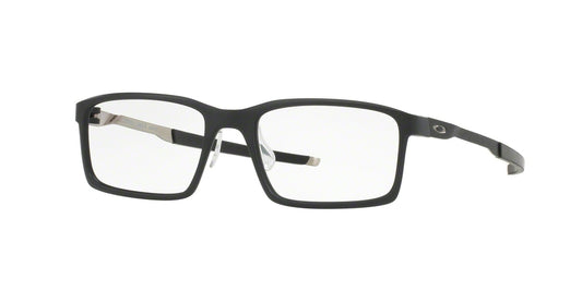 Oakley Optical STEEL LINE S OX8097 Rectangle Eyeglasses  809701-SATIN BLACK 52-17-140 - Color Map black