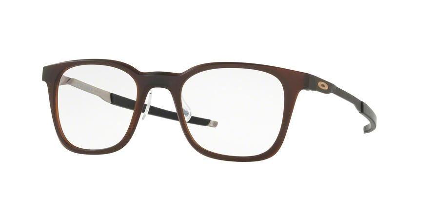 Oakley Optical STEEL LINE R OX8103 Round Eyeglasses  810304-MATTE DARK AMBER 49-19-140 - Color Map brown