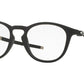 Oakley Optical PITCHMAN R OX8105 Round Eyeglasses  810501-SATIN BLACK 52-19-140 - Color Map black