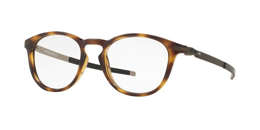 Oakley Optical PITCHMAN R OX8105 Round Eyeglasses  810503-BROWN TORTOISE 52-19-140 - Color Map brown