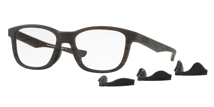 Oakley Optical CROSS STEP OX8106 Round Eyeglasses  810603-MATTE WOODGRAIN 52-16-135 - Color Map brown