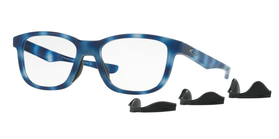 Oakley Optical CROSS STEP OX8106 Round Eyeglasses  810605-POLISHED BLUE TORTOISE 50-16-135 - Color Map blue