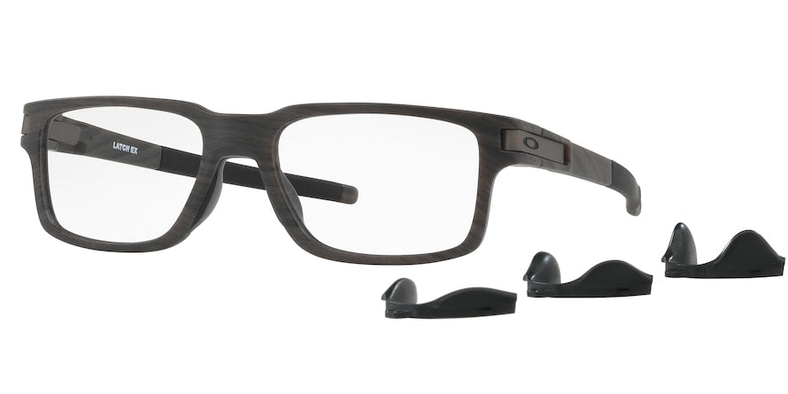 Oakley Optical LATCH EX OX8115 Rectangle Eyeglasses  811503-WOODGRAIN 54-17-136 - Color Map brown