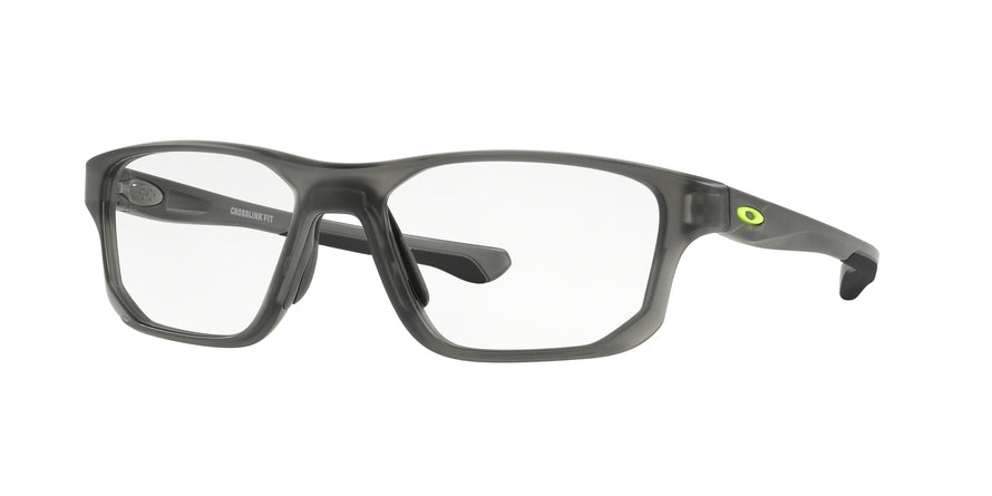 Oakley Optical CROSSLINK FIT OX8136M Rectangle Eyeglasses  813602-SATIN GREY SMOKE 53-17-150 - Color Map grey