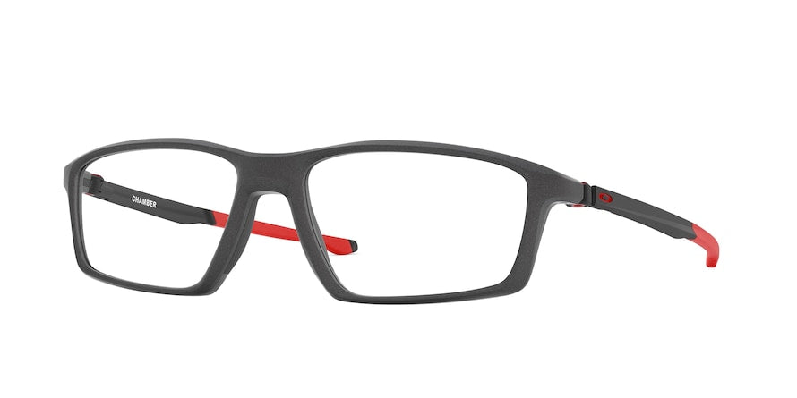 Oakley Optical CHAMBER OX8138 Rectangle Eyeglasses  813806-SATIN LIGHT STEEL 53-16-133 - Color Map grey