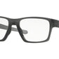 Oakley Optical LITEBEAM OX8140 Square Eyeglasses  814002-SATIN GREY SMOKE 55-18-140 - Color Map grey