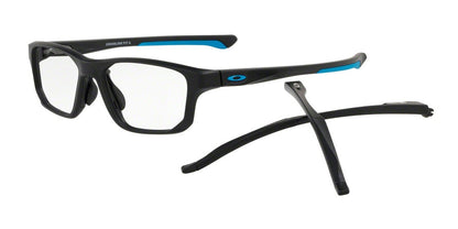 Oakley Optical CROSSLINK FIT (A) OX8142 Rectangle Eyeglasses  814201-SATIN BLACK 56-17-150 - Color Map black