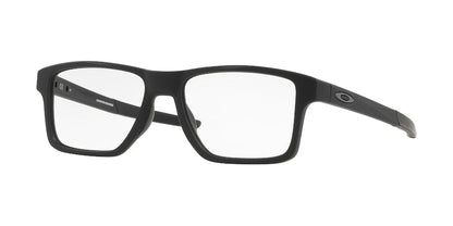 Oakley Optical CHAMFER SQUARED OX8143 Square Eyeglasses  814301-SATIN BLACK 54-16-140 - Color Map black