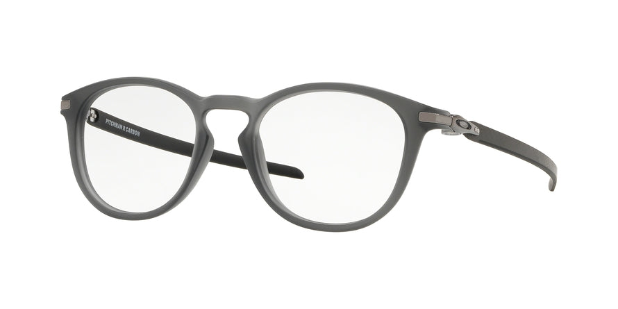 Oakley Optical PITCHMAN R CARBON OX8149 Round Eyeglasses  814902-SATIN GREY SMOKE 50-19-138 - Color Map grey