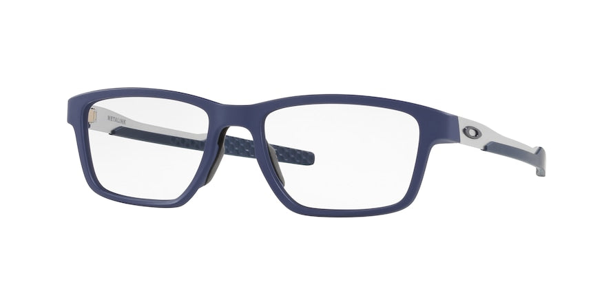 Oakley Optical METALINK OX8153 Rectangle Eyeglasses  815304-MATTE DENIM 55-17-136 - Color Map grey