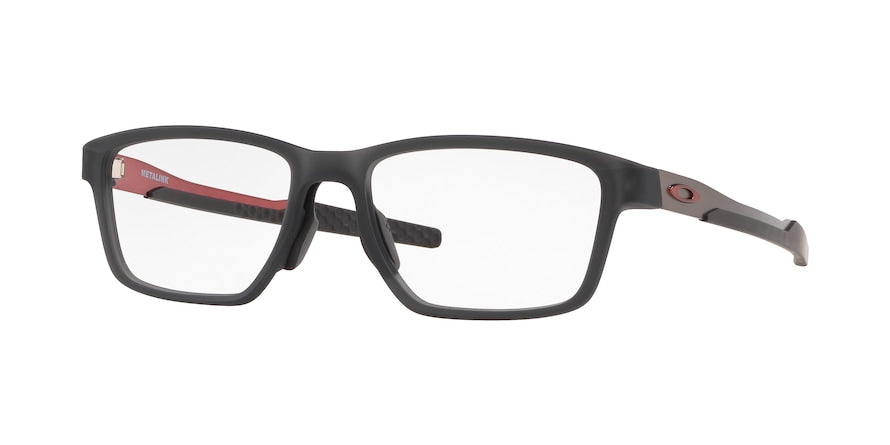 Oakley Optical METALINK OX8153 Rectangle Eyeglasses  815305-SATIN GREY SMOKE 55-17-136 - Color Map grey