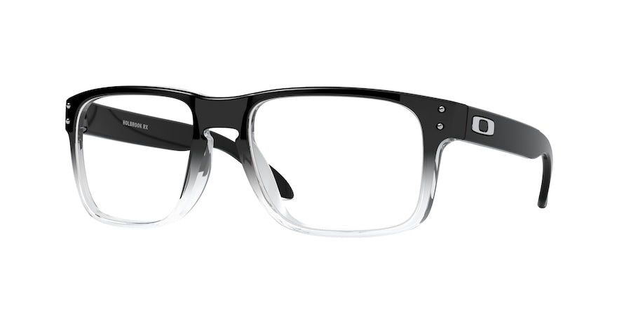 Oakley Optical HOLBROOK RX OX8156 Square Eyeglasses  815606-POLISHED BLACK CLEAR FADE 56-18-137 - Color Map black