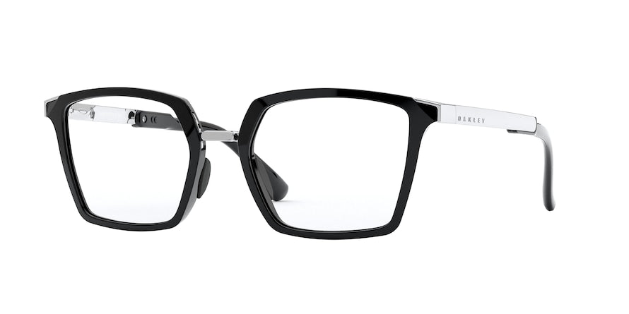 Oakley Optical SIDESWEPT RX OX8160 Square Eyeglasses  816003-POLISHED BLACK 51-19-141 - Color Map bordeaux
