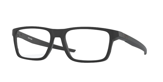 Oakley Optical PORT BOW OX8164 Rectangle Eyeglasses  816401-SATIN BLACK 55-17-141 - Color Map black