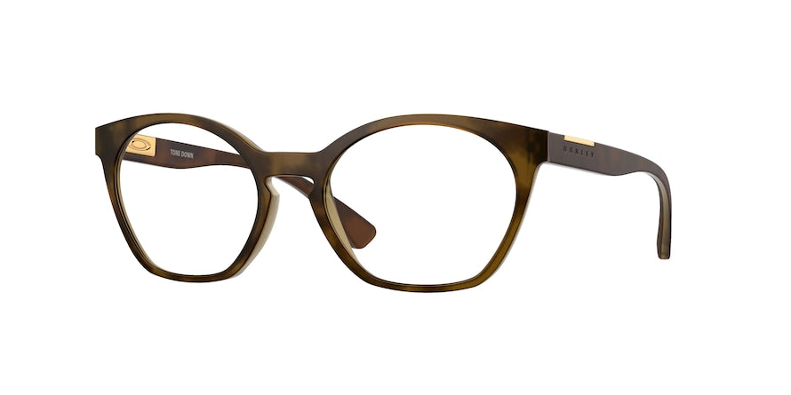 Oakley Optical TONE DOWN OX8168 Round Eyeglasses  816802-SATIN BROWN TORTOISE 52-18-138 - Color Map havana