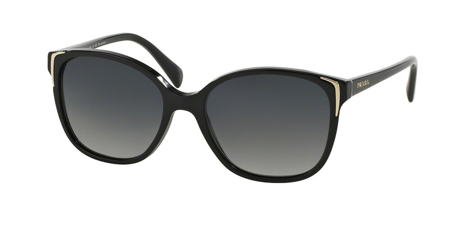 Prada CONCEPTUAL PR01OS Square Sunglasses  1AB5W1-BLACK 55-17-140 - Color Map black