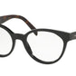 Prada PR01TV Phantos Eyeglasses  1AB1O1-BLACK 53-18-140 - Color Map black