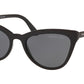 Prada CATWALK PR01VS Cat Eye Sunglasses  1AB5Z1-BLACK 56-20-145 - Color Map black