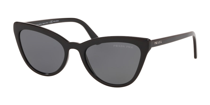 Prada CATWALK PR01VS Cat Eye Sunglasses  1AB5Z1-BLACK 56-20-145 - Color Map black