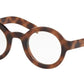 Prada CONCEPTUAL PR01XV Round Eyeglasses  5191O1-SPOTTED BROWN 43-26-145 - Color Map havana