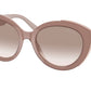 Prada PR01YS Oval Sunglasses  07V1L0-ALABASTER PINK 54-19-140 - Color Map pink