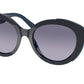 Prada PR01YS Oval Sunglasses  08V08I-BLUE 54-19-140 - Color Map blue
