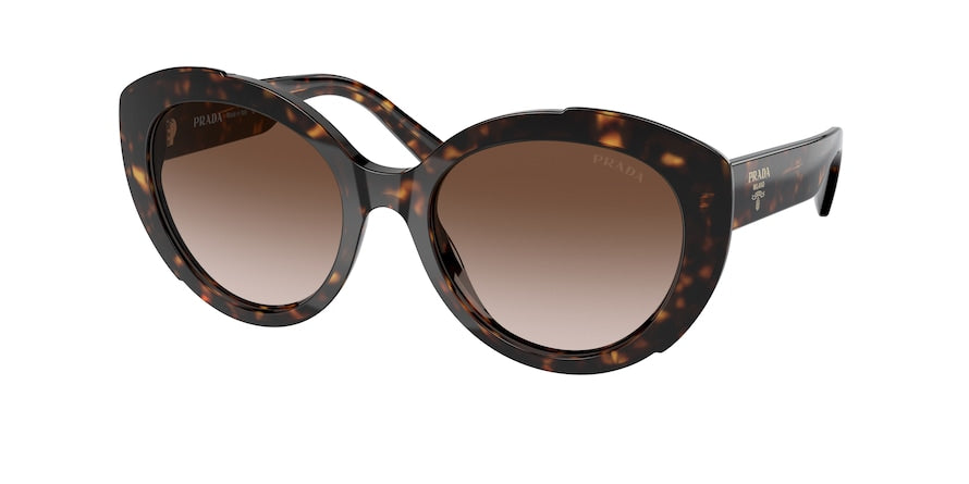 Prada PR01YS Oval Sunglasses  2AU6S1-HAVANA 54-19-140 - Color Map havana