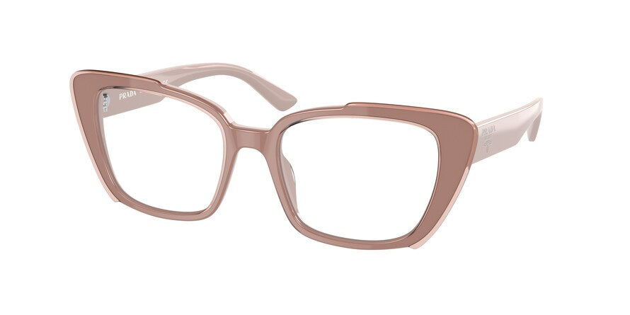 Prada PR01YV Pillow Eyeglasses  07V1O1-PINK ALABASTER 53-18-140 - Color Map pink