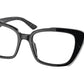 Prada PR01YV Pillow Eyeglasses  09V1O1-HAVANA BLACK/WHITE 53-18-140 - Color Map black