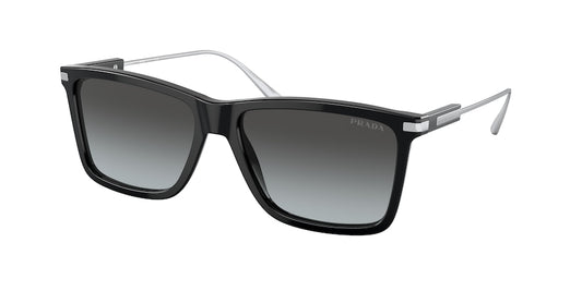 Prada PR01ZSF Rectangle Sunglasses  1AB06T-BLACK 59-15-140 - Color Map black