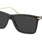 Prada PR01ZSF Rectangle Sunglasses  1BO08G-MATTE BLACK 59-15-140 - Color Map black